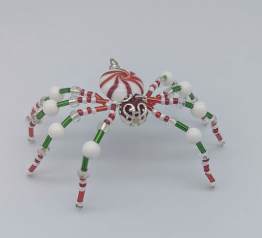 Christmas Spider Peppermint White Jade